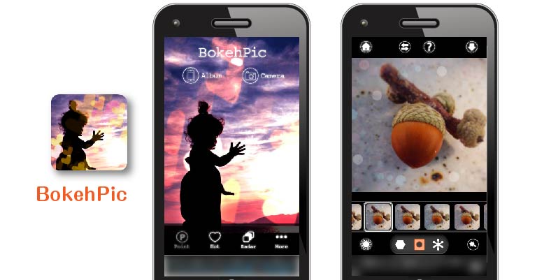 背景をボカしてキュートな写真が作れるアプリ「BokehPic」